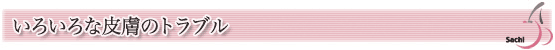 いろいろな皮膚のトラブル