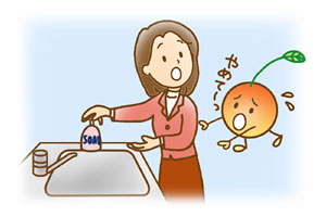 洗剤を使わない