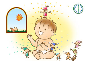 早起きをして朝日をあびる